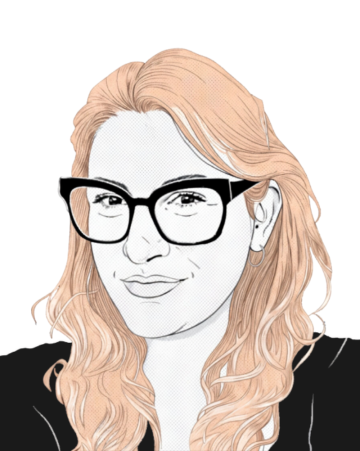 Line art portrait of Katherine Griffin